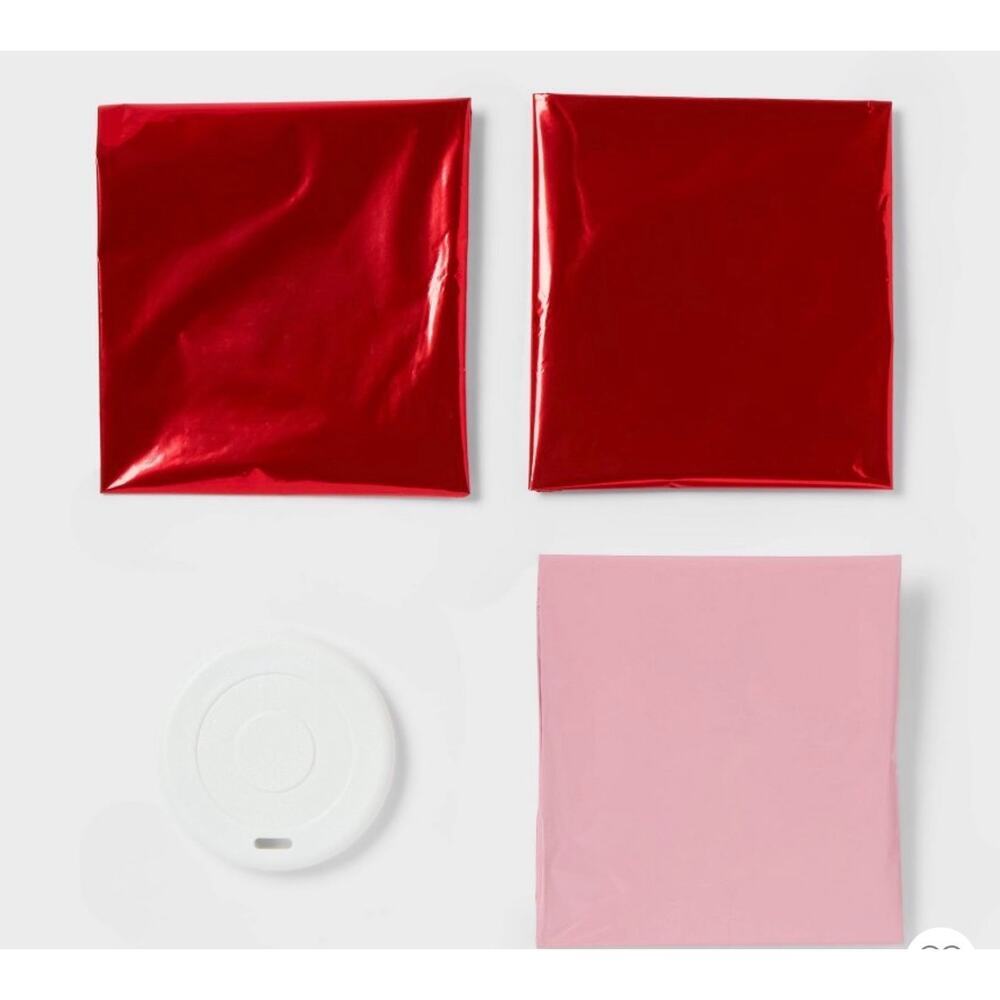 Valentine's Day Balloon Bundle 3 Heart Shaped Foil Balloons and Weight - Picture 3 of 5